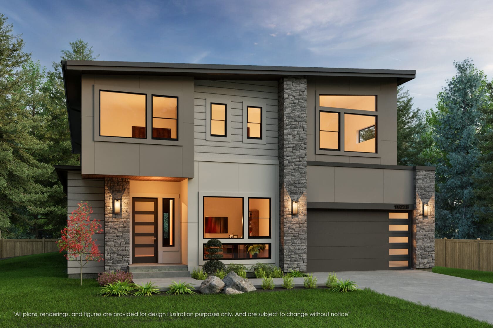 16228 SE 9th Street - Bellevue - Rendering 1 - MN Custom Homes