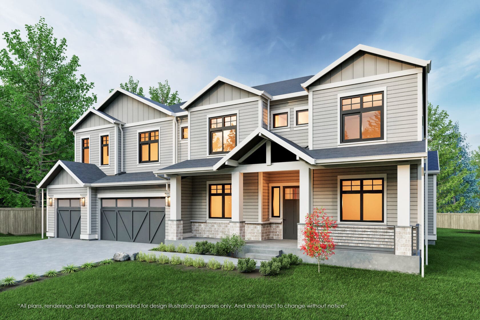 10419 SE 24th Pl - Bellevue - Rendering 3 - MN Custom Homes