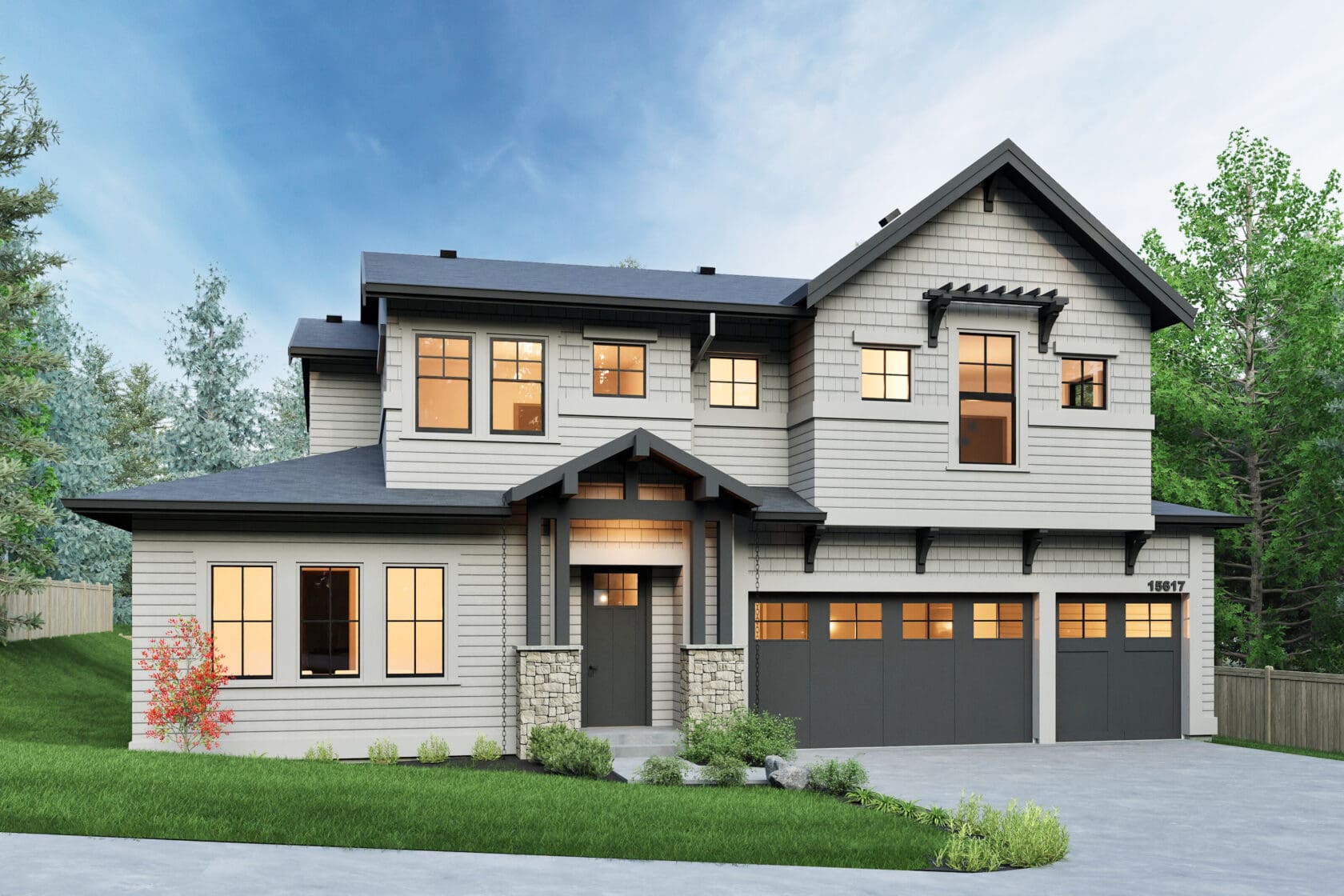 15617 SE 10th St - Bellevue - Rendering 2 - MN Custom Homes