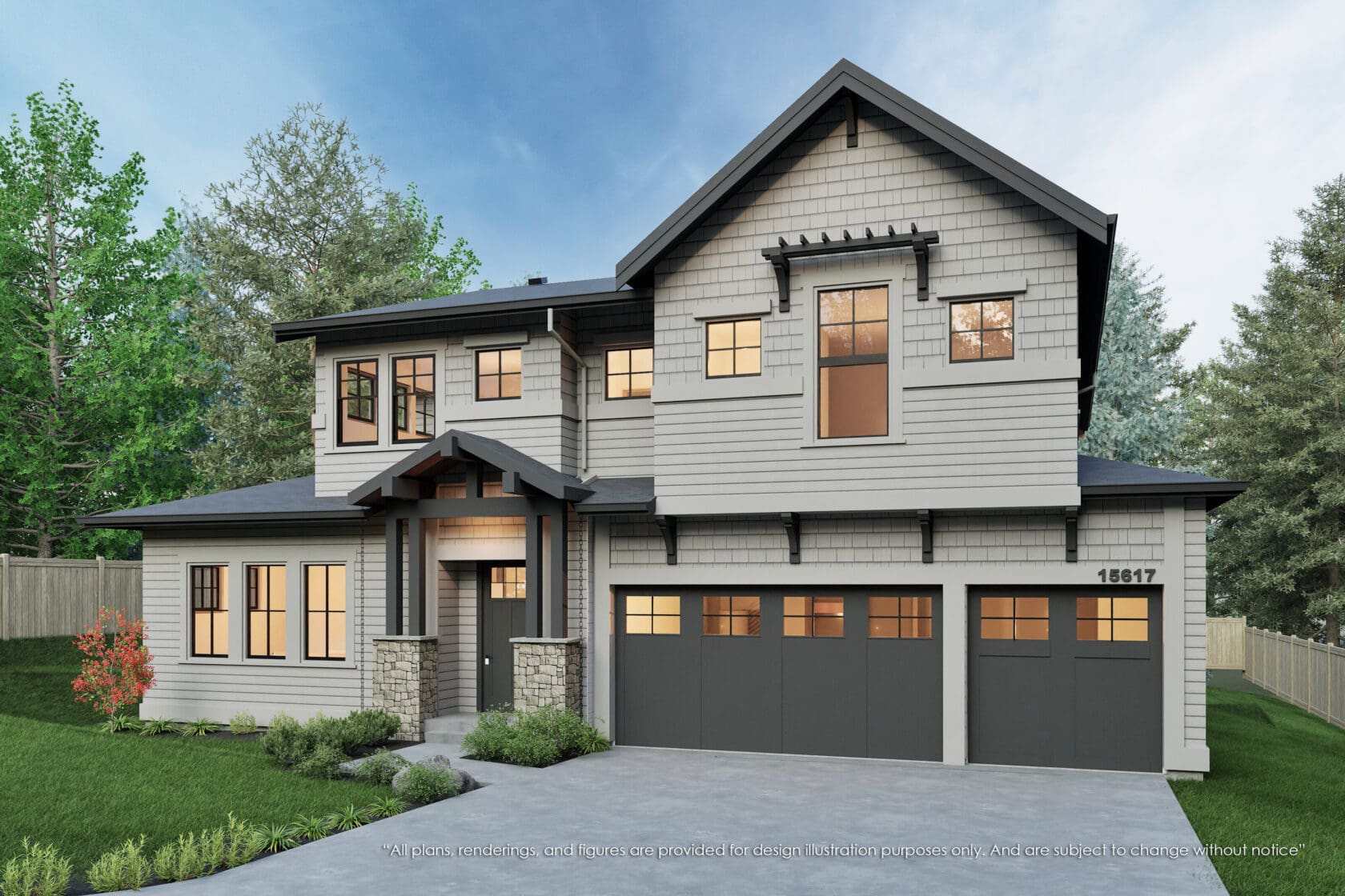 15617 SE 10th St - Bellevue - Rendering 3 - MN Custom Homes