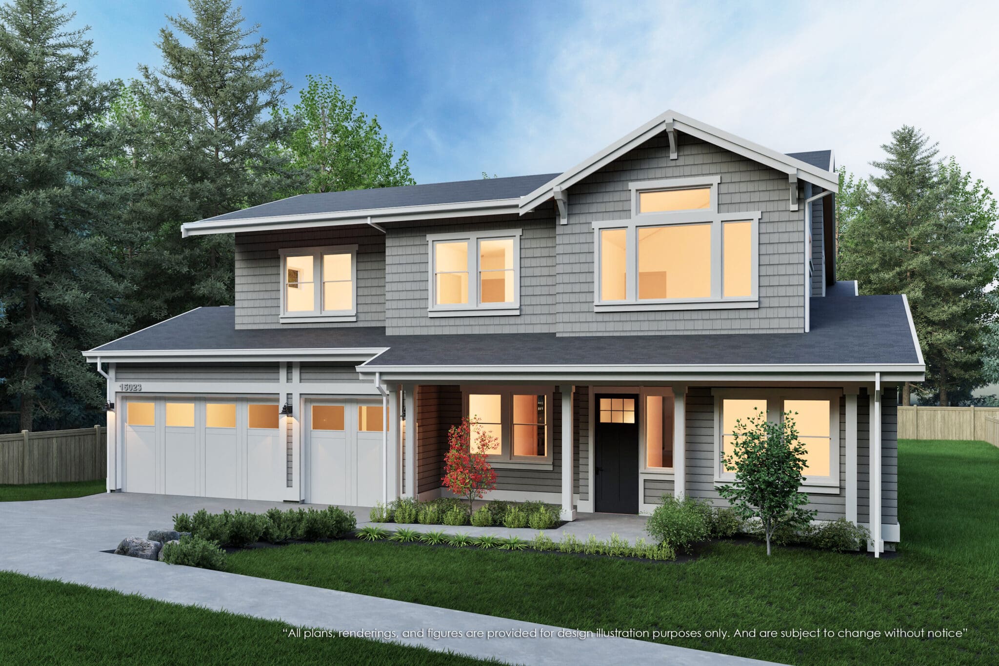 15023 NE 12th Street- Bellevue - Rendering 2 - MN Custom Homes