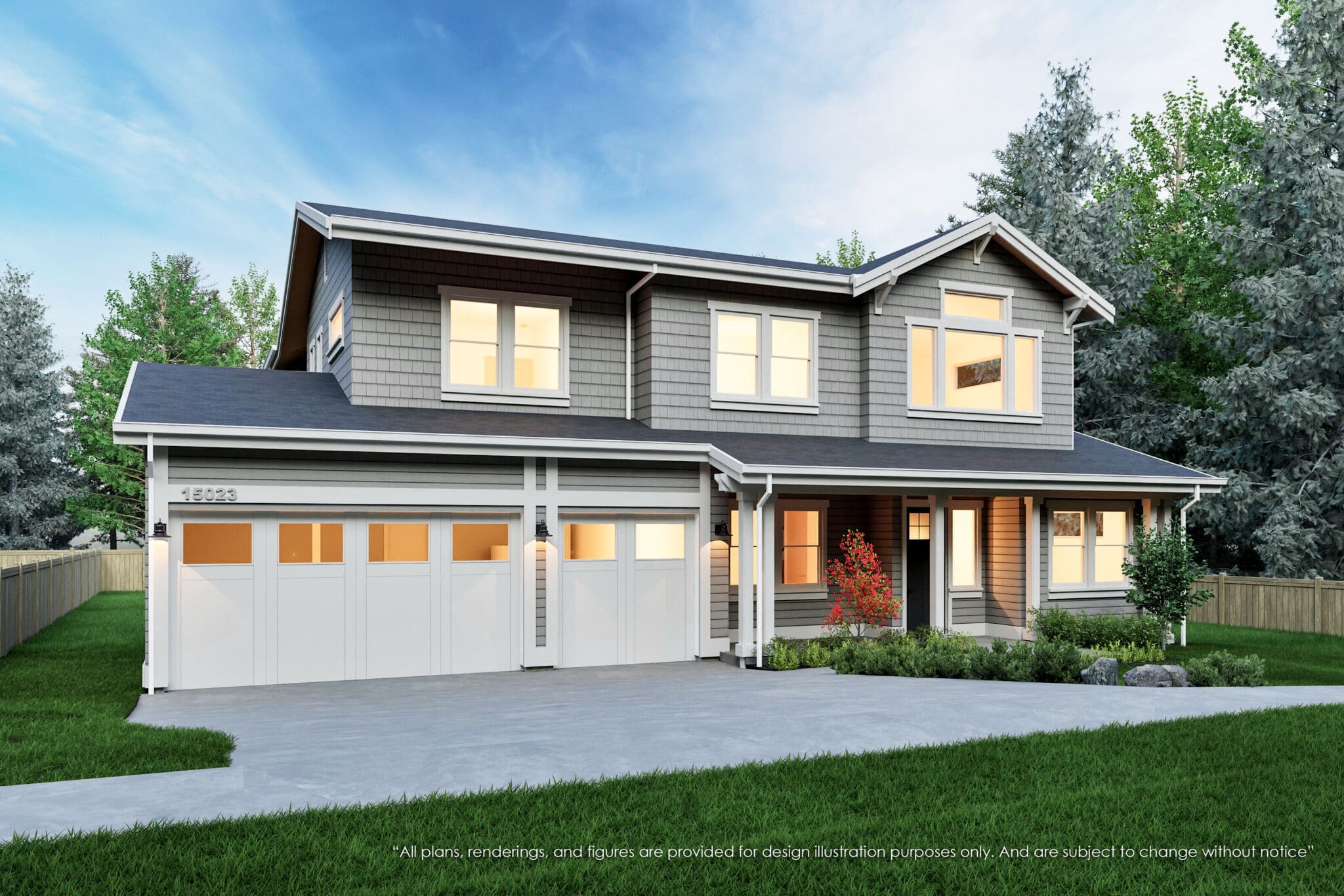 15023 NE 12th Street- Bellevue - Rendering 3 - MN Custom Homes