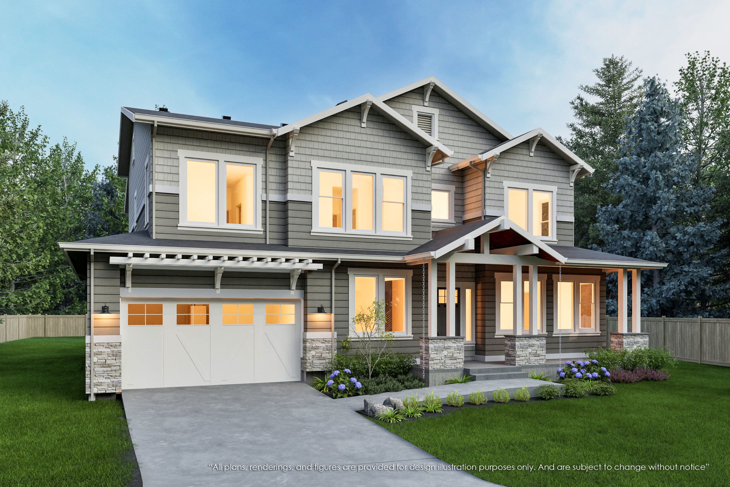 608 155th Ave SE, Bellevue - Rendering 1 - MN Custom Homes