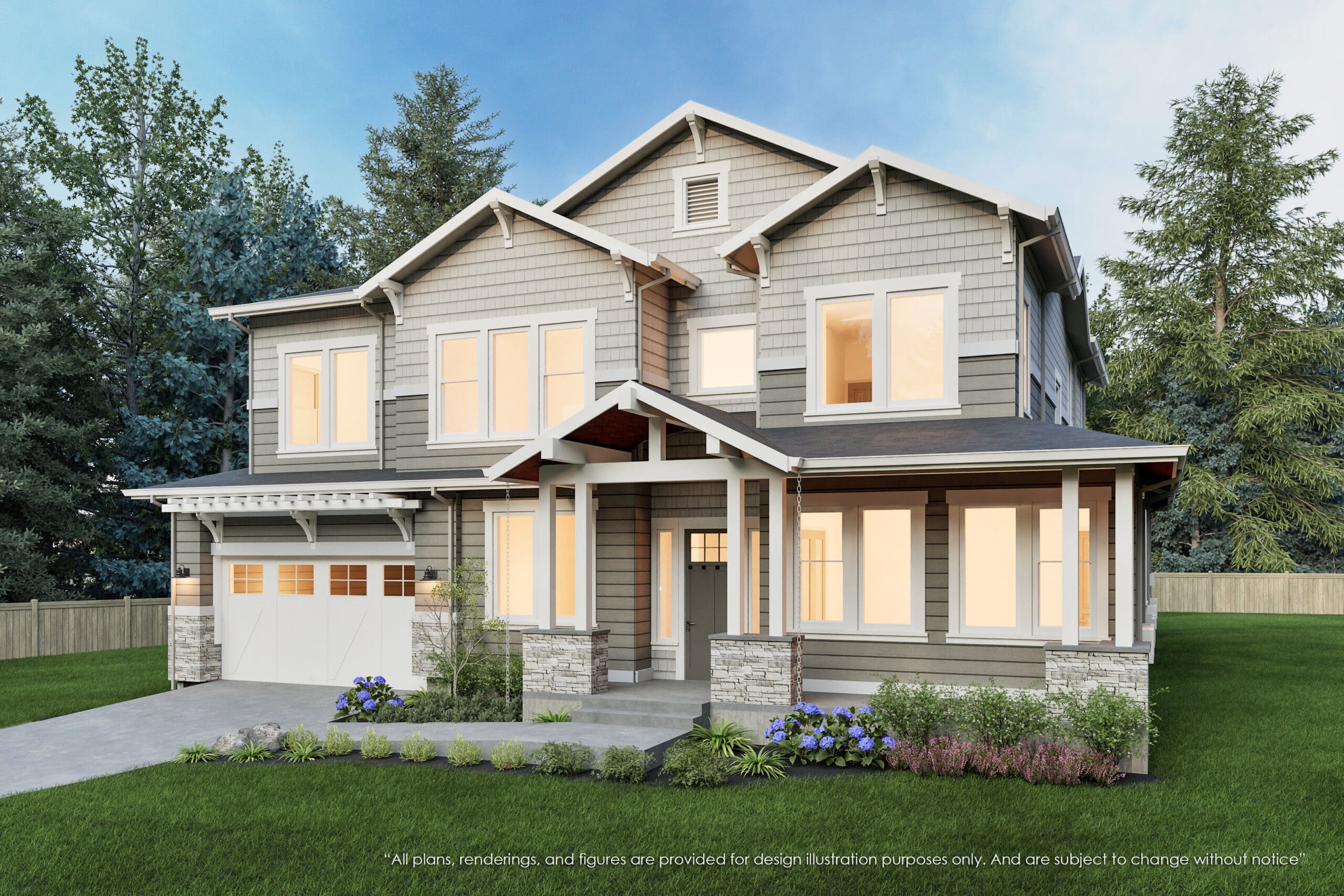 608 155th Ave SE, Bellevue - Rendering 2 - MN Custom Homes